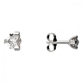 BG zlaté náušnice 883/25 Bílé zlato - 585 Diamant