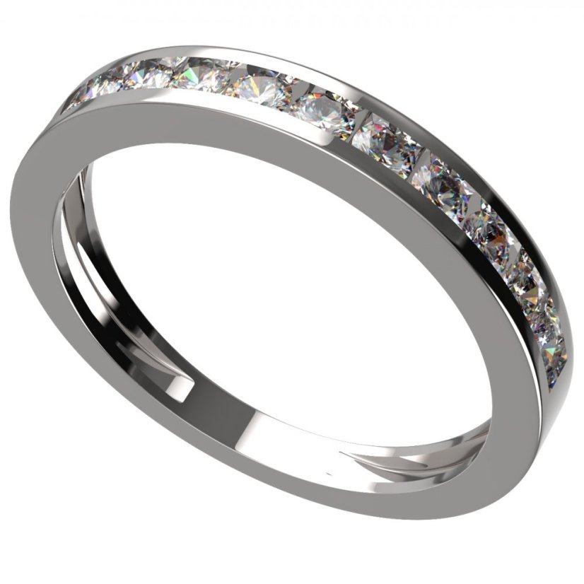 BG zlatý diamantový prstýnek 500a Bílé zlato - 585 Diamant lab-grown