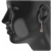 BG earring drop stone  505-G91 - Metal: Silver 925 - rhodium, Stone: Moldavit and garnet