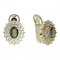 BG  earring 001-R7 oval - Metal: Silver 925 - rhodium, Stone: Garnet