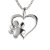 BG zlatý přívěšek - tlapka, srdce 1366 Bílé zlato - 585