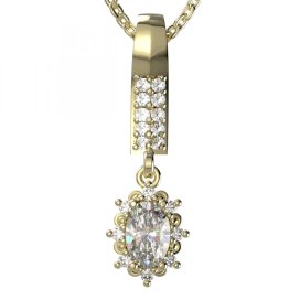 BG zlatý přívěšek  953 Žluté zlato - 585 Diamant