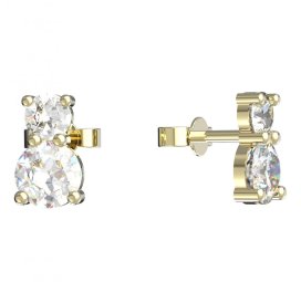 BeKid dětské náušnice 857 Žluté zlato - 585 Diamant