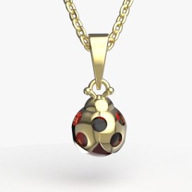 BeKid dětský přívěšek 1245 Žluté zlato - 585 Granát