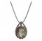 BG pendant drop stone  519-90 - Metal: Silver 925 - rhodium, Stone: Garnet