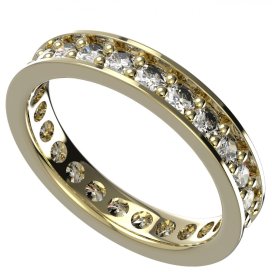 BG zlatý diamantový prstýnek 046 Žluté zlato - 585 Diamant lab-grown