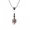 BG pendant pearl 537-B - Metal: Silver 925 - rhodium, Stone: Garnet and pearl