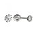 BG zlaté náušnice s diamanty 869 Bílé zlato - 585 Diamant lab-grown