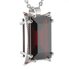 BG přívěs vsazeny kameny:český granát  693 Stříbro 925 - rhodium Granát