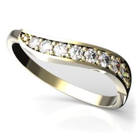 BG zlatý prstýnek 816 Žluté zlato - 585 Diamant