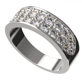 BG zlatý diamantový prstýnek 459 Bílé zlato - 585 Diamant lab-grown