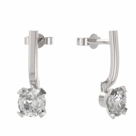 BG zlaté náušnice 558 Bílé zlato - 585 Diamant