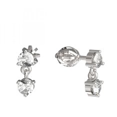 BG zlaté náušnice 786 Bílé zlato - 585 Diamant