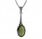 BG pendant oval 480-C - Metal: Silver 925 - rhodium, Stone: Garnet