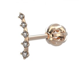 BG zlaté náušnice 1404 Růžové zlato 585 (30-90dní)