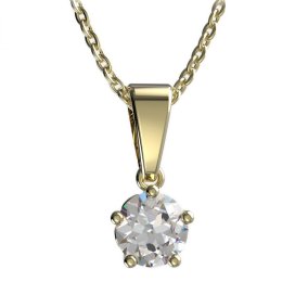 BG zlatý přívěšek 875 Žluté zlato - 585 Bílý kubický zirkon