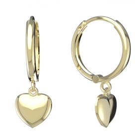 BeKid dětské náušnice srdíčko 865o Žluté zlato - 585