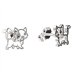 BeKid, Gold kids earrings -1184 - Switching on: Puzeta, Metal: White gold -585, Stone: Diamond