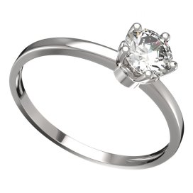 BG zlatý prstýnek 875 C Bílé zlato - 585 Diamant