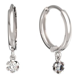 BeKid dětské náušnice 869 Bílé zlato - 585 Diamant