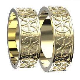 BG zlatý snubní prsten SN04/m Pánský Žluté zlato - 585