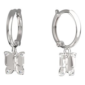 BeKid dětské náušnice motýlek 845 Bílé zlato - 585 Diamant