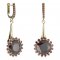 BG earring circular 512-C91 - Metal: Silver 925 - rhodium, Stone: Garnet