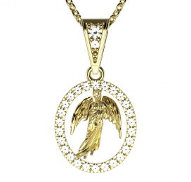 BG zlatý přívěšek anděl 1177 Žluté zlato - 585 Diamant