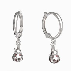 BeKid dětské náušnice beruška 1245 Bílé zlato - 585 Granát