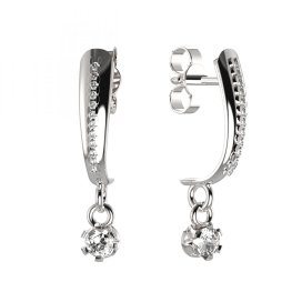 BG zlaté náušnice 553 Bílé zlato - 585 Diamant