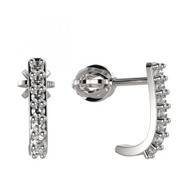 BG zlaté náušnice 84 Bílé zlato - 585 Diamant