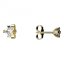 Zlaté náušnice se světle modrým zirkonem, žluté zlato 585, puzety – 883