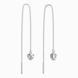 BG zlaté diamantové náušnice 782 Bílé zlato - 585 Diamant lab-grown