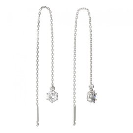 BeKid dětské náušnice 1294 Bílé zlato - 585 Diamant