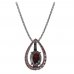 BG pendant oval 478-90 - Metal: Silver 925 - rhodium, Stone: Garnet