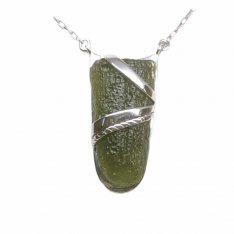 BG náhrdelník přírodní kámen-Vltavín 001
