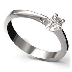 BG zlatý prstýnek 782 Bílé zlato - 585 Diamant