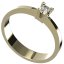 BG zlatý diamantový prstýnek 779 Růžové zlato 585 (30-90dní) Diamant lab-grown