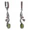 BG earring oval 478-P93 - Metal: Silver 925 - rhodium, Stone: Garnet