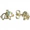 BeKid, Gold kids earrings -1158 - Switching on: Puzeta, Metal: Yellow gold 585, Stone: Light blue cubic zircon