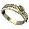BG moldavit ring - 555F - Metal: Yellow gold 585, Stone: Moldavite and cubic zirconium