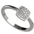 BG zlatý diamantový prstýnek 1581 Bílé zlato - 585 Diamant lab-grown
