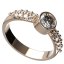 BG zlatý diamantový prstýnek 720 Růžové zlato 585 (30-90dní) Diamant lab-grown