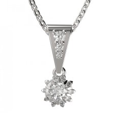 BG zlatý přívěšek  987 Bílé zlato - 585 Diamant