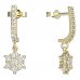 BeKid, Gold kids earrings -109 - Switching on: Brizura 0-3 roky, Metal: White gold 585, Stone: Pink cubic zircon