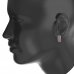 BG garnet earring 861 - Metal: Silver 925 - rhodium, Stone: Garnet