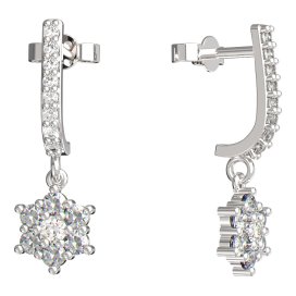BeKid dětské náušnice hvězdička 109 Bílé zlato - 585 Diamant