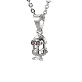 BG zlatý přívěšek Hlava Mimoň 1392 Stříbro 925 - rhodium Granát