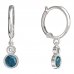 BeKid, Gold kids earrings -864 - Switching on: Circles 12 mm, Metal: White gold 585, Stone: Light blue cubic zircon