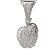 BG zlatý diamantový přívěšek - Jablko 801 Bílé zlato - 585 Diamant lab-grown
